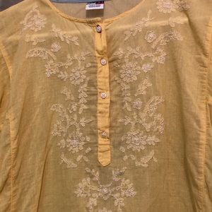 Tommy Hilfiger Shirts & Tops - Girls Tommy Embroidered Flower Yellow Top Tommy Hilfiger Shirts & Tops - Girls Tommy Embroidered Flower Yellow Top